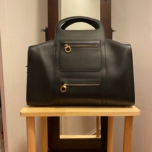 Salvatore Ferragamo Zip Bowling Bag LRG